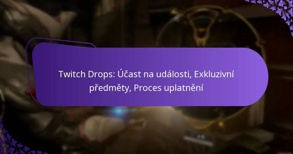 Twitch Drops: Účast na události, Exkluzivní předměty, Proces uplatnění